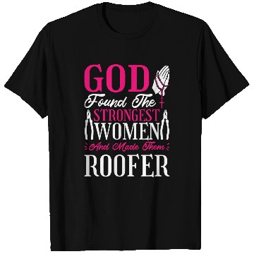 Discover Roofer Religious Christian for Roof Construction Worker T-Shirts