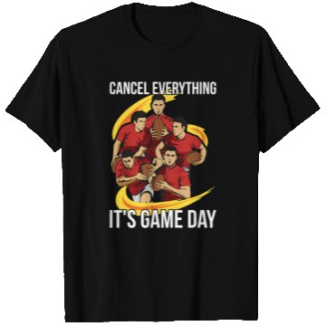 Discover Cancel everything its game day Design for a Rugby Player T-Shirts