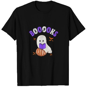 Discover Cute ghosts Book Reading Teacher School Funny Halloween T-Shirts