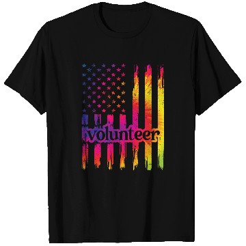 Discover Volunteer US Flag Voluntary Worker Volunteering T-Shirts