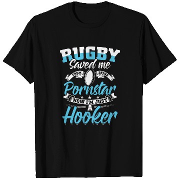 Discover Funny Rugby Player Outfit Rugby Saved Me T-Shirts