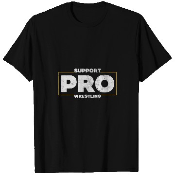 Discover Support Pro Wrestling Smark Fan Distressed Logo T-Shirts
