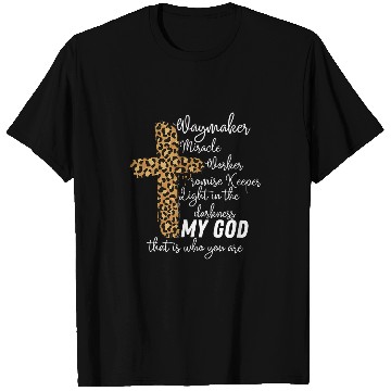 Discover Way Maker Miracle Worker Promise Keeper Light Christian Tee T-Shirts