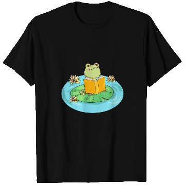 Discover Frog Reading Book Toad Reader Bookworm Kawaii T-Shirts
