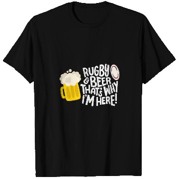 Discover Funny Rugby Player And Beer Drinker Quote T-Shirts