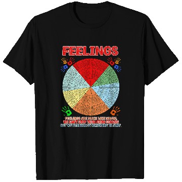Discover school Counselor School Social Worker Feeling Wheel T-Shirts