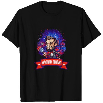 Discover Funny Abraham Lincoln Pickleball Abraham Dinking 4th of July T-Shirts