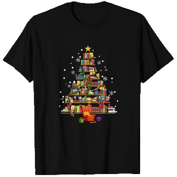 Discover book christmas tree T-Shirts