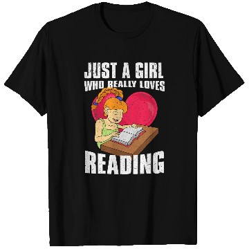 Discover Bookworm Girls Women Librarian Geek Book Reading T-Shirts