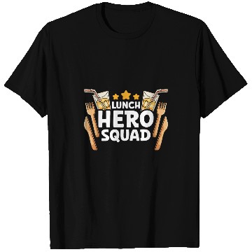 Discover School Lunch Hero Squad Funny Cafeteria Worker 1 T-Shirts