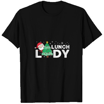 Discover womens christmas lunch lady cafeteria worker dinner lady school T-Shirts