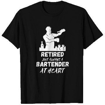Discover Retired Bartender Intoxicologist Bar Worker Mixologist T-Shirts