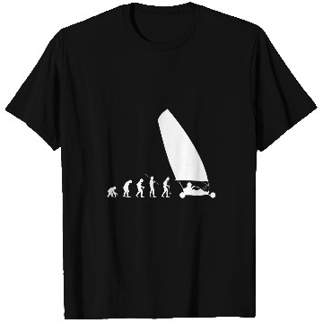 Discover Evolution Land Sailing Sail Wagon Sand Yachting Dirtboating T-Shirts