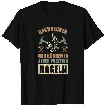 Discover Roofer handyman carpenter construction worker building 8 T-Shirts