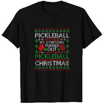 Discover Funny Ugly Christmas Sweater Kitchen Pickleball Player T-Shirts