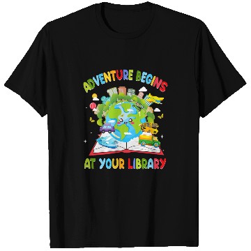 Discover Adventure Begins At Your Library Reading 2024 T-Shirts