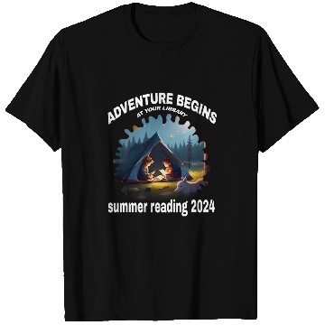 Discover Adventure Begins At Your Library Summer Reading Program 2024 1 T-Shirts