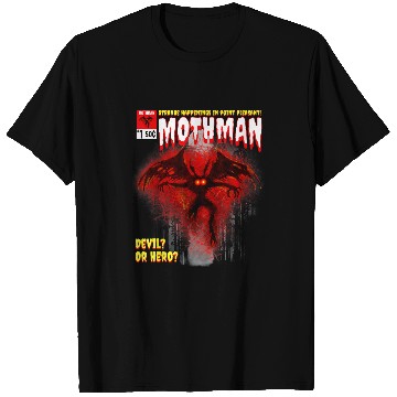 Discover Cryptid Comic Book Style Point Pleasant WV Mothman T-Shirts