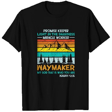 Discover Waymaker Promise Keeper Miracle Worker Retro Christian T-Shirts