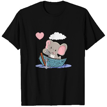 Discover Elephant maritime child boat fantasy sailor captain baby T-Shirts