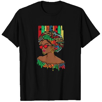 Discover Afro African Principal Black History Month T-Shirts