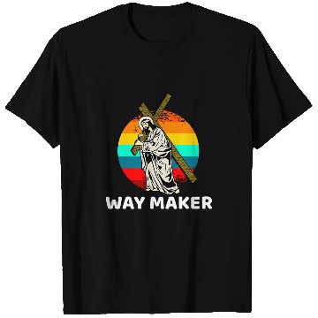 Discover Way Maker Miracle Worker Promise Keeper Christian Easter T-Shirts