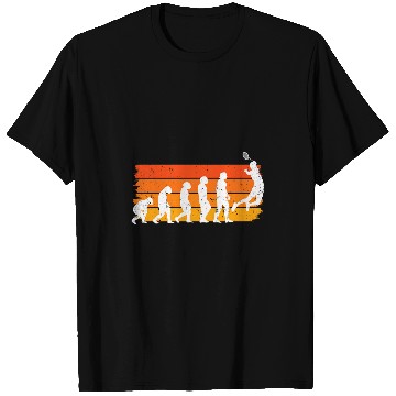 Discover Badminton Racket Badminton Player Evolution Shuttlecock T-Shirts