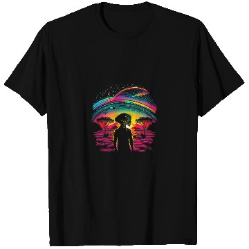 Discover Aliens Retro Aesthetic Alien T-Shirts