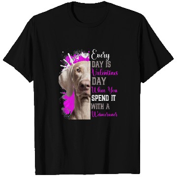 Discover Funny Valentines Day Weimeraner Mom Mother Dog Pink Cute T-Shirts