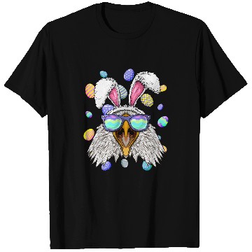 Discover Bald Eagle Easter Bunny Ears Funny Easter Eggs Hunting T-Shirts