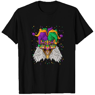 Discover Bald Eagle Mardi Gras Animal Face carnivals Jester Festival T-Shirts