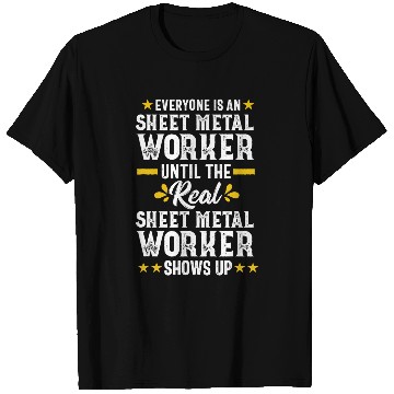 Discover Funny Real Sheet Metal Worker Gift Men T-Shirts