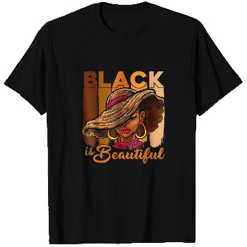 Discover Black Is Beautiful Melanin Afro Black Queen Black History 8 T-Shirts