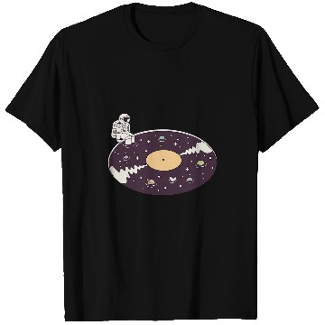 Discover Astronauts Planet Vinyl Record Space Astronaut Spacecraft Spaceman T-Shirts