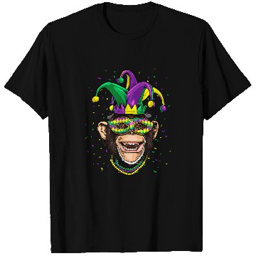 Discover Chimpanzee Animal Lover Cute Mardi Gras carnivals Jester Ape T-Shirts