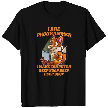 Discover Fox Lover I Are Programmer Nerd Nerd Fox Software IT Nerd Geek Coding T-Shirts
