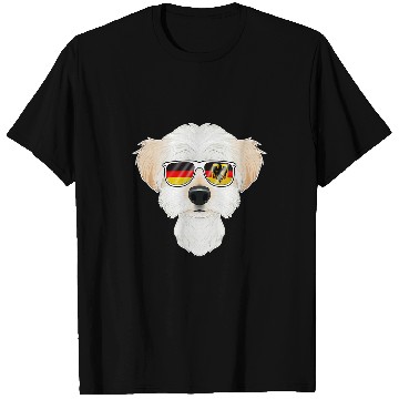 Discover Dog Maltese Germany Sunglasses I German Flag T-Shirts
