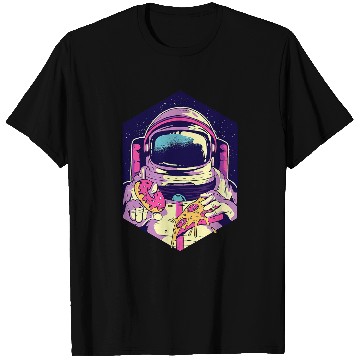Discover Astronauts Loves Pizza Space Science Astronomy Apparel T-Shirts