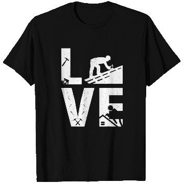 Discover Love Roofing Lover Roofer T-Shirts