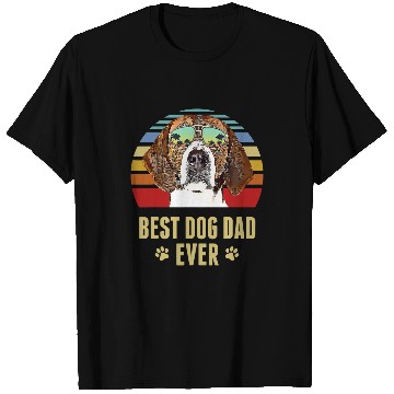 Discover American Foxhound bests Dog Dad Ever Retro Sunset T-Shirts