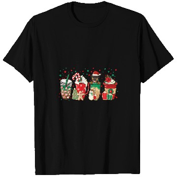 Discover Dog Rottweiler Christmas Coffee Red Peppermint Latte Iced Rottweiler T-Shirts