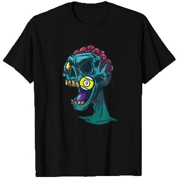 Discover Billiard Halloween Zombie Gift Pool Billiard Player Funny T-Shirts