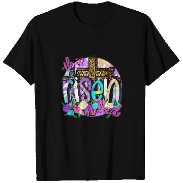 Discover Christian He Is Risen Indeed Easter John 2434 Bible Verse Christian T-Shirts