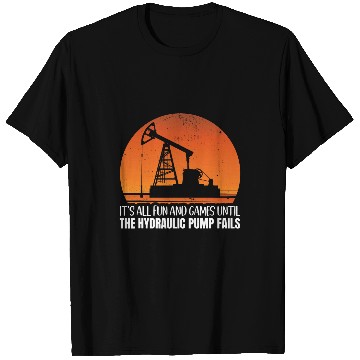 Discover Oilfield Roughneck Pump Drill Oil Fracking Oifield Worker T-Shirts