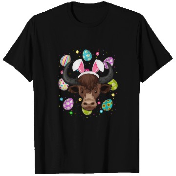 Discover Buffalo Bison Funny Easter Egg Lover Bunny Ear Buffalo Face Easter Sunday T-Shirts