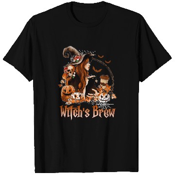 Discover CF Coffee Witchs Brew Halloween Pumpkin Spice Coffee Tee 146 T-Shirts