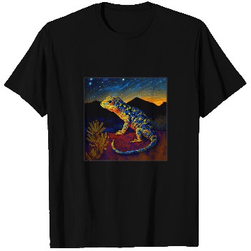 Discover Gecko Lover Surrealism Starry Night Mediterranean Gecko T-Shirts