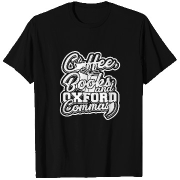 Discover Coffee books and oxford commas Bookmark Reading T-Shirts