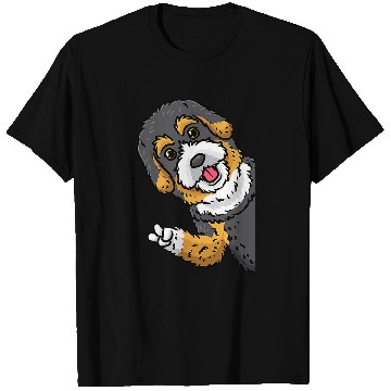 Discover Bernedoodle Dog From Side T-Shirts