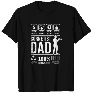 Discover Cornet musician Funny Multi Tasking DAD graphic theme T-Shirts